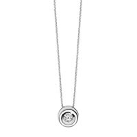 Collana Comete Donna in Oro bianco Diamante 0.1 Ct GLB1415 - GLB1415